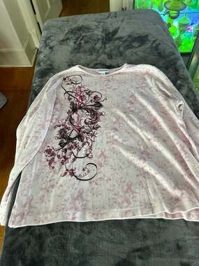 Breckenridge long sleeve shirt breast cancer awareness